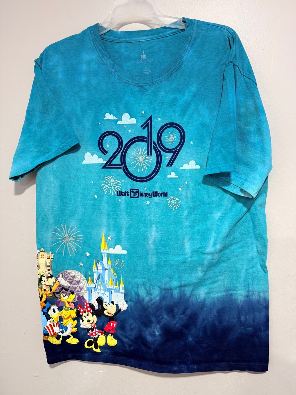 Walt Disney World Parks Shirt Men's L Tie Dye 2019 723GA